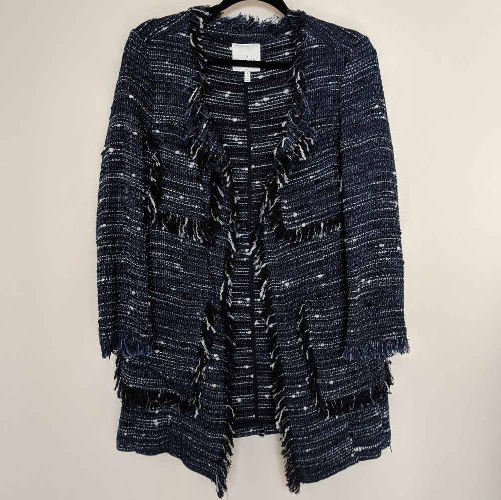 Joie Frayed Tweed Coat
